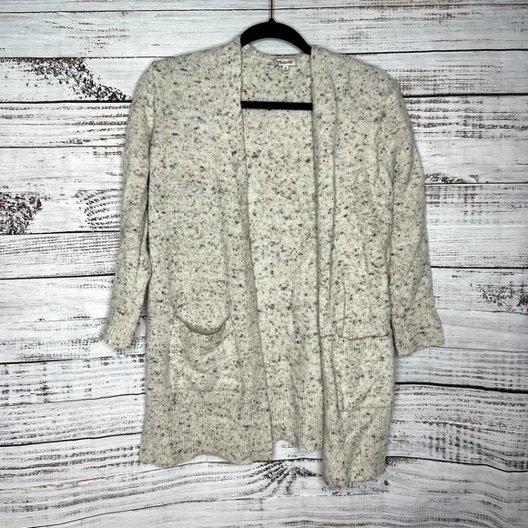 Madewell Wool Blend Open Front Cardigan With Pockets XS - Picture 1 of 4